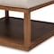Baxton Studio Alvere Beige Upholstered Walnut Finished Cocktail Ottoman 159-9619 - alternate 4